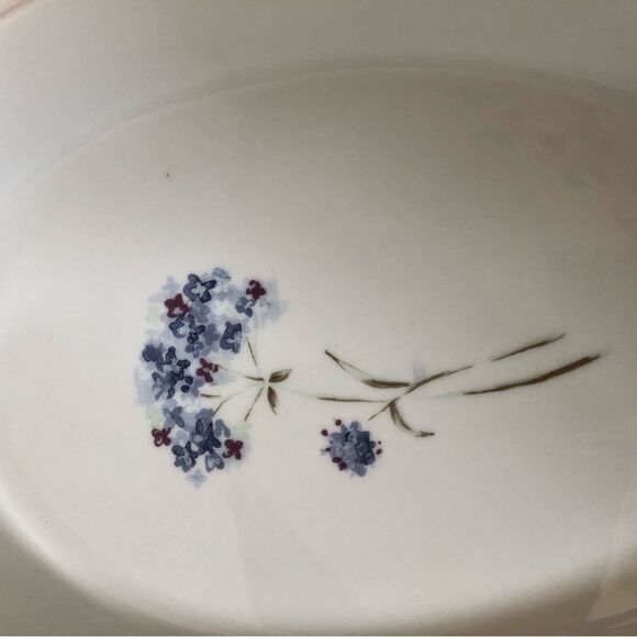 HERITAGE MINT ENCHANTED GARDEN OVAL BOWL BAKING 11"X7.5"X1.5" WHITE/FLORAL - Picture 9 of 11